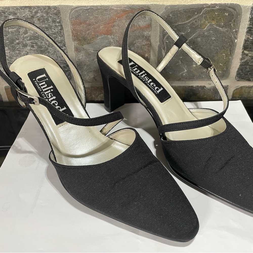 Unlisted Black Strappy Women's Heels size 7 1/2 like new